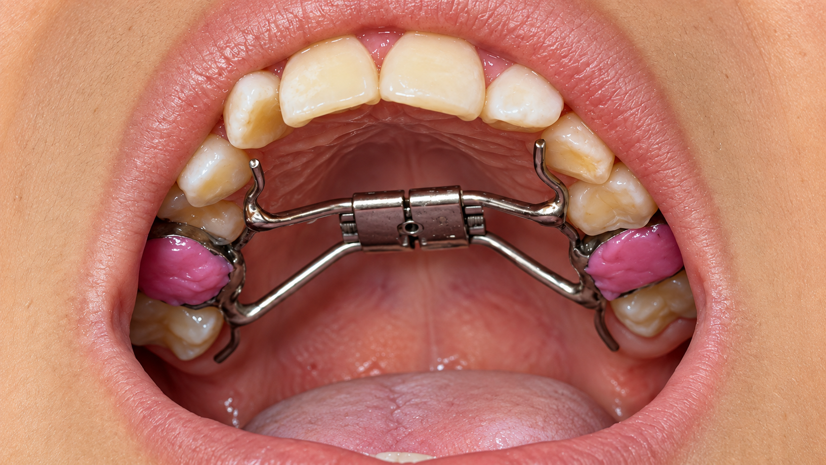 Detalhe de atendimento odontológico realizado no consultório